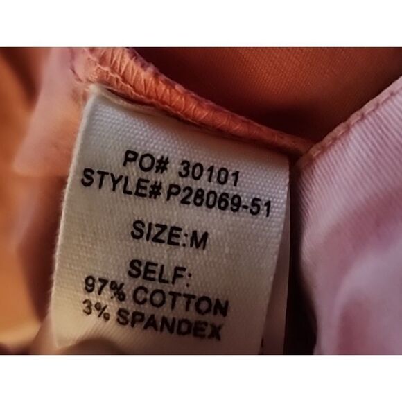 Peach Love Pink Acid Wash Flare Jeans Women Size M Hippie Chic Bell Bottoms Fray - Picture 4 of 5